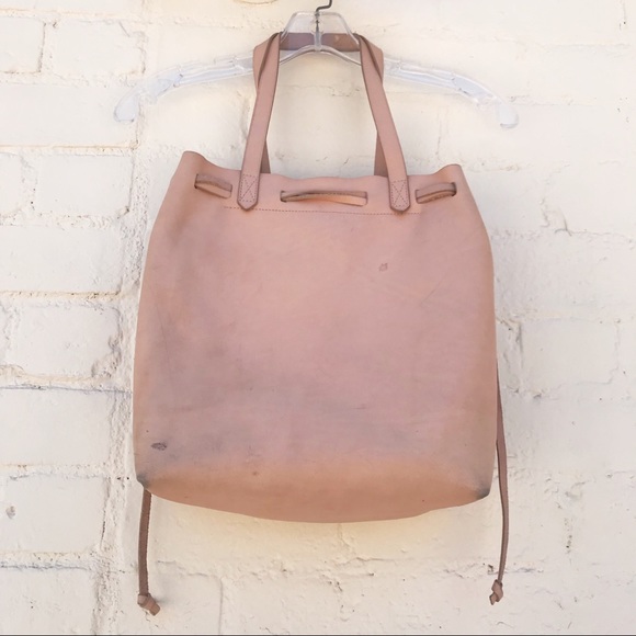 Madewell Medium Drawstring Transport Tote in Blush - Picture 3 of 4